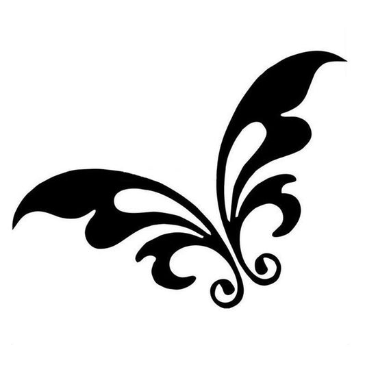 2017 NEW Funny stickers 16*12.5CM BUTTERFLY Cartoon Car Stickers Decals Motorcycle Car Styling Personality Black/Silver C2-0161