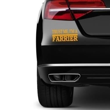 2017 NEW Trust Me Farrier Funny Sticker for Car Window Truck Bumper Door Horse Horseshoe Saddle Bridle Bit Vinyl Lettering Art Decal car sticker