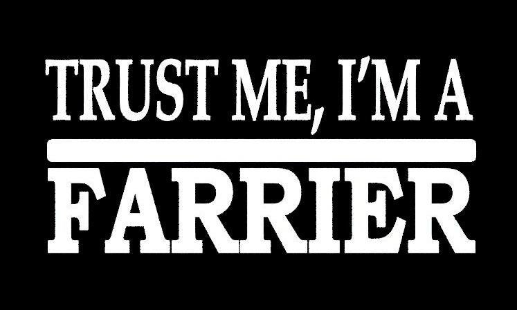 2017 NEW Trust Me Farrier Funny Sticker for Car Window Truck Bumper Door Horse Horseshoe Saddle Bridle Bit Vinyl Lettering Art Decal car sticker