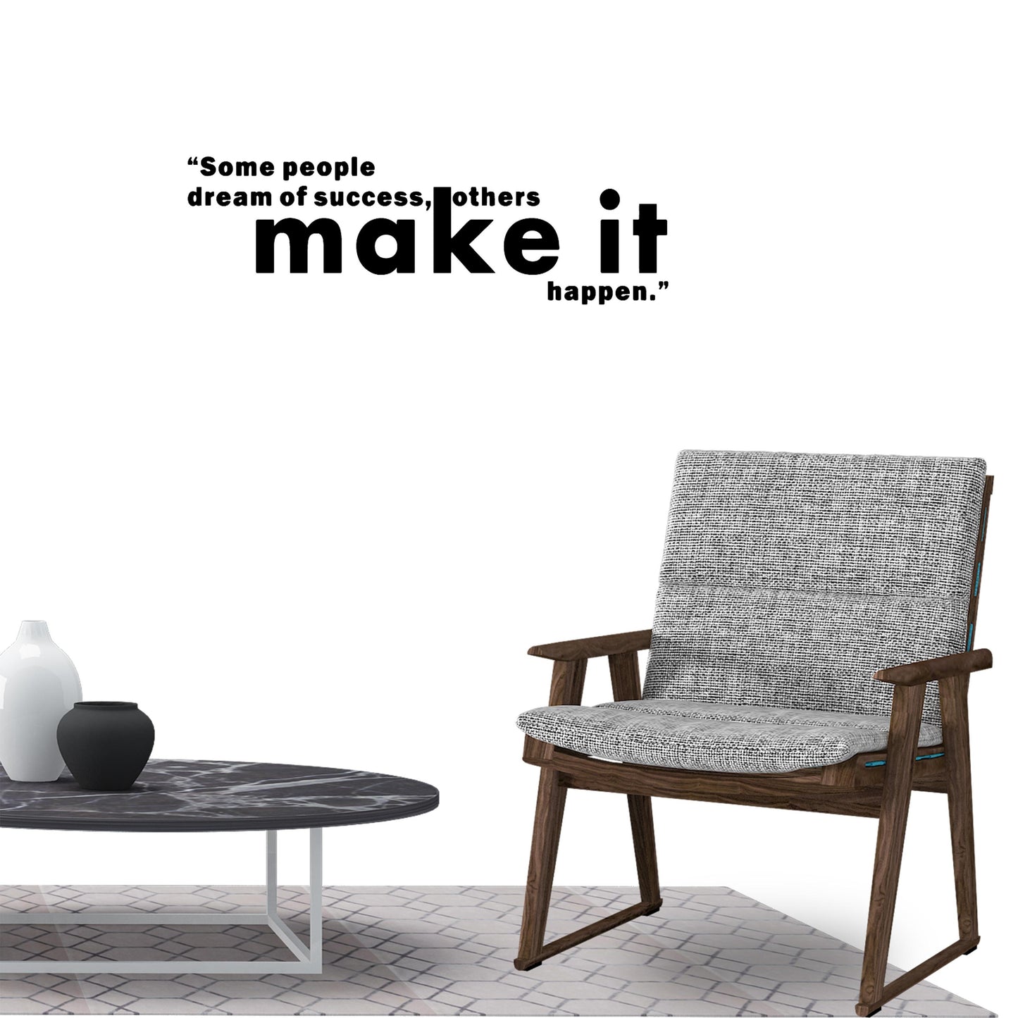 Some people dream of success others make it happen Inspirational Quotes Wall Sticker Decal for Home Living Room Bedroom Family Wall Art Decor black
