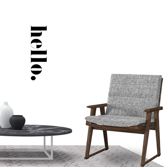 Hello quotes Wall Sticker Decal for Home Living Room Bedroom Family Wall Art Decor black