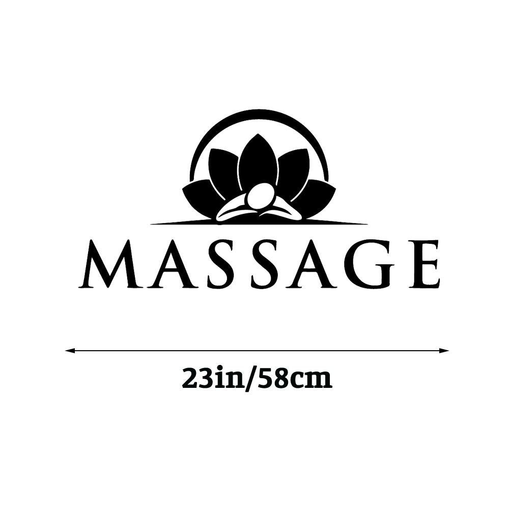 Excellent Massage yoga Wall Sticker Decal for Home Living Room Bedroom Family Wall Art Decor black