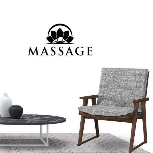 Excellent Massage yoga Wall Sticker Decal for Home Living Room Bedroom Family Wall Art Decor black