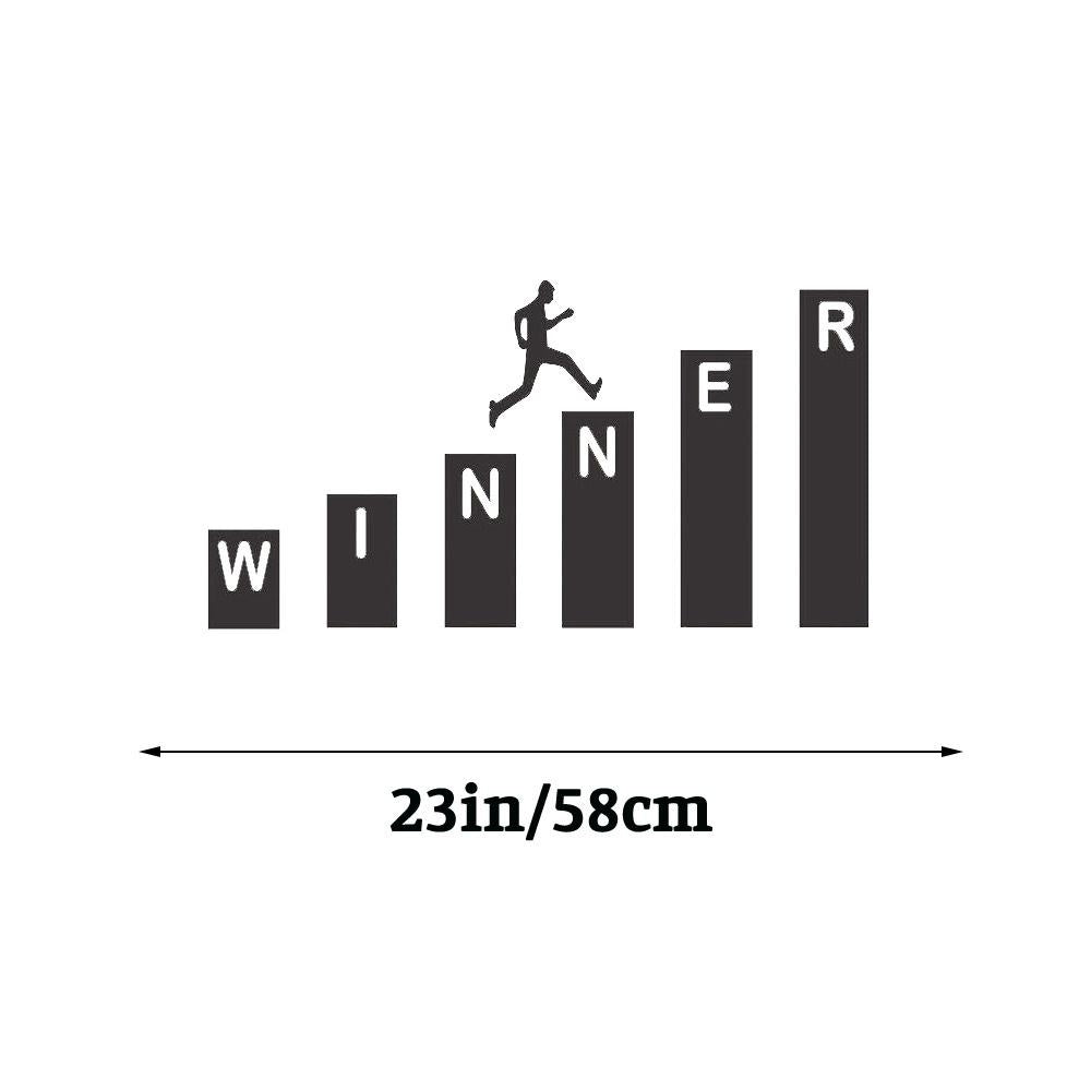 Winner  Wall Sticker Decal for Home Living Room Bedroom Family Wall Art Decor black