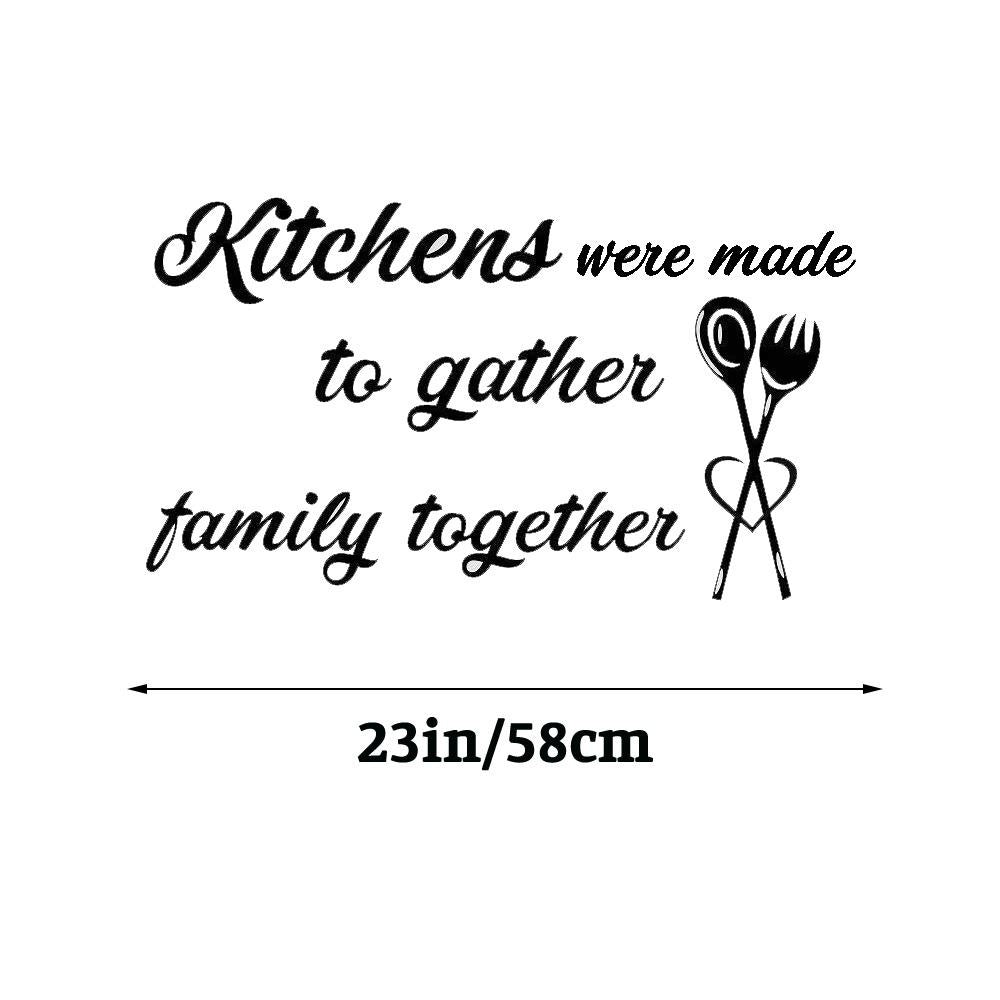 Kitchen Quote Wall Sticker Decal for KITCHEN Dining Room Wall Art Decor black