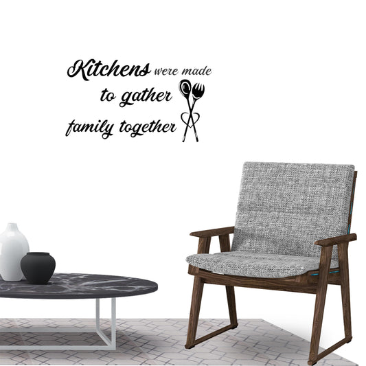 Kitchen Quote Wall Sticker Decal for KITCHEN Dining Room Wall Art Decor black