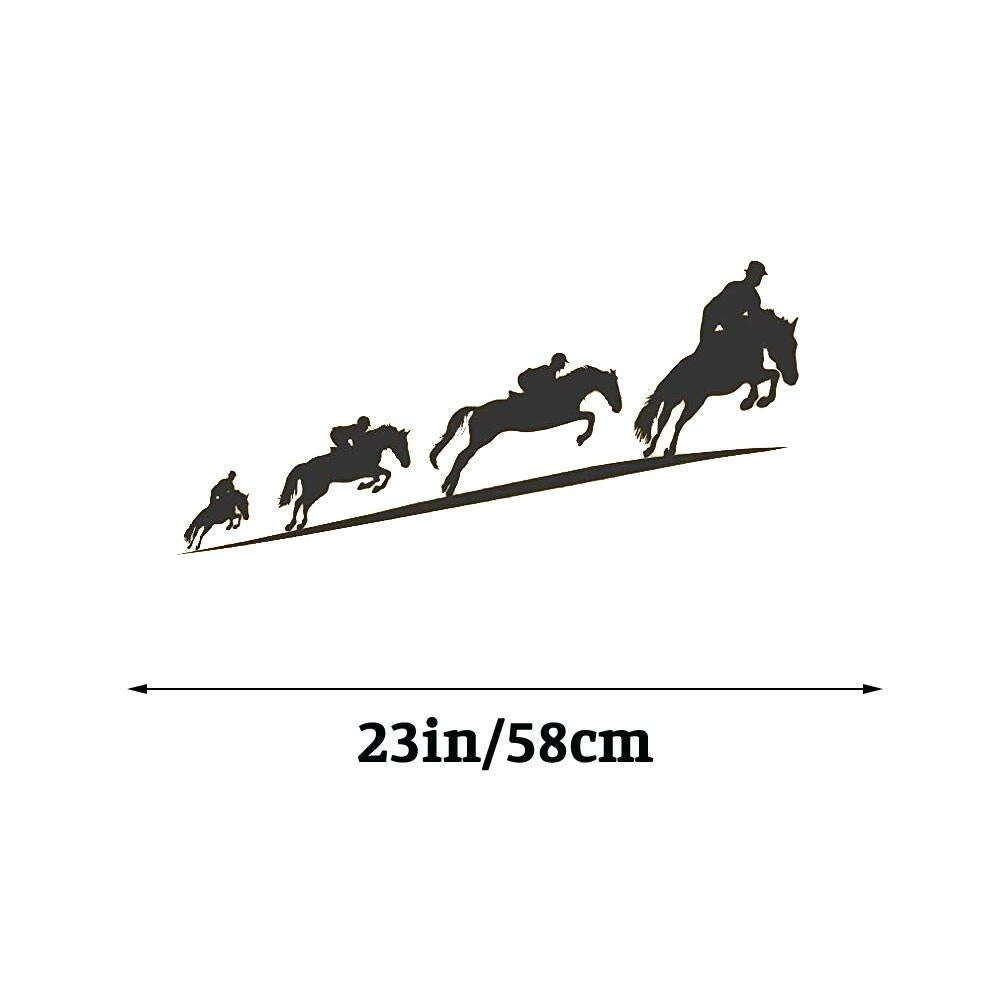 Horse Riding Wall Sticker Decal for Home Living Room Bedroom Family Wall Art Decor black