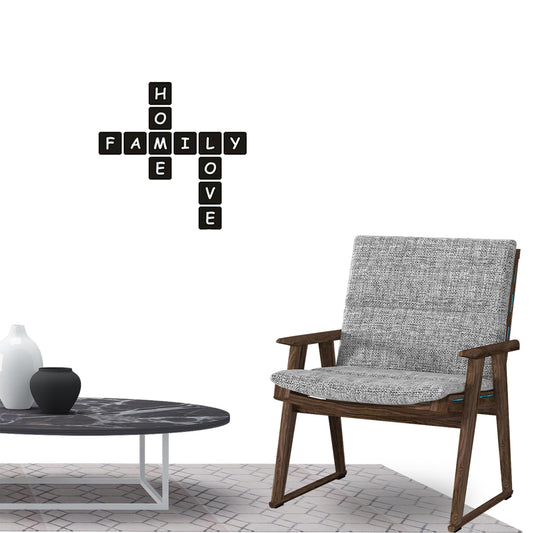 Home Family Love Wall Sticker Decal for Home Living Room Bedroom Family Wall Art Decor black