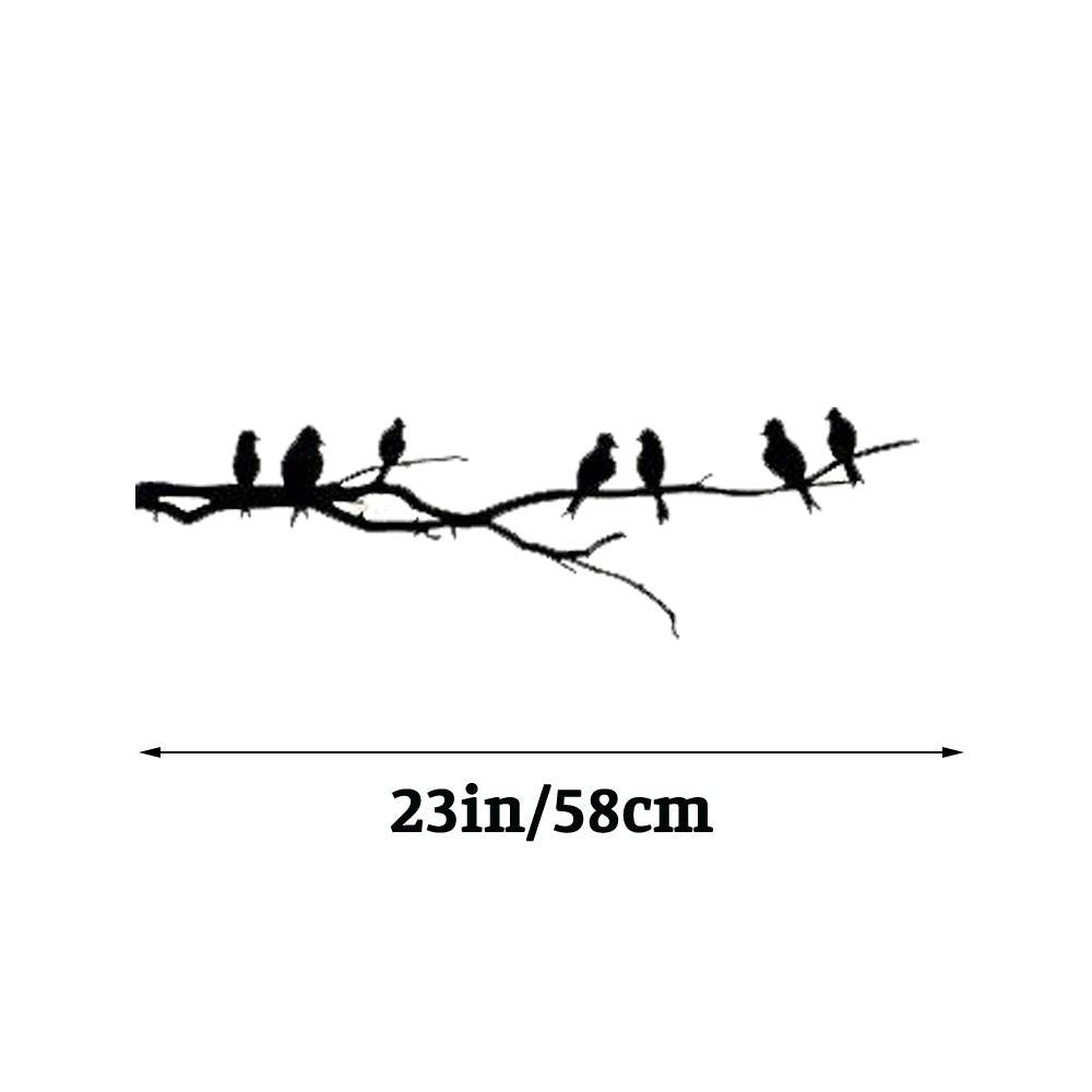 Beautiful Birds on a Tree Branch Wall Sticker Decal for Home Living Room Bedroom Family Wall Art Decor black