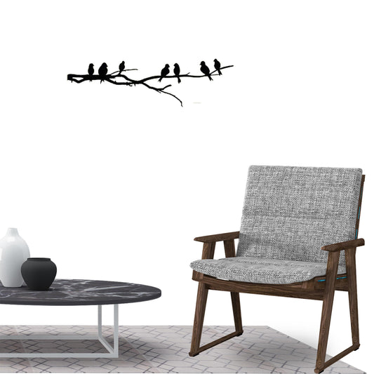 Beautiful Birds on a Tree Branch Wall Sticker Decal for Home Living Room Bedroom Family Wall Art Decor black