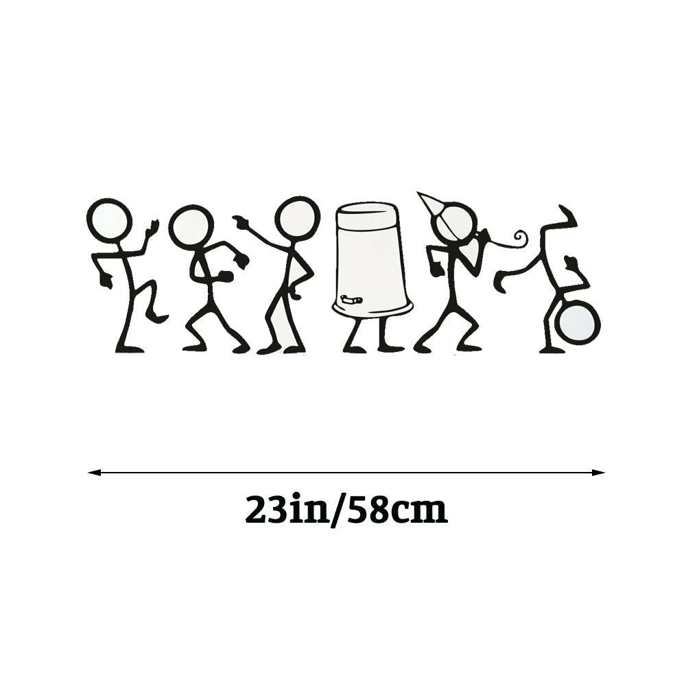 Cute Party Dancer Wall Sticker Decal for Home Living Room Bedroom Family Wall Art Decor black