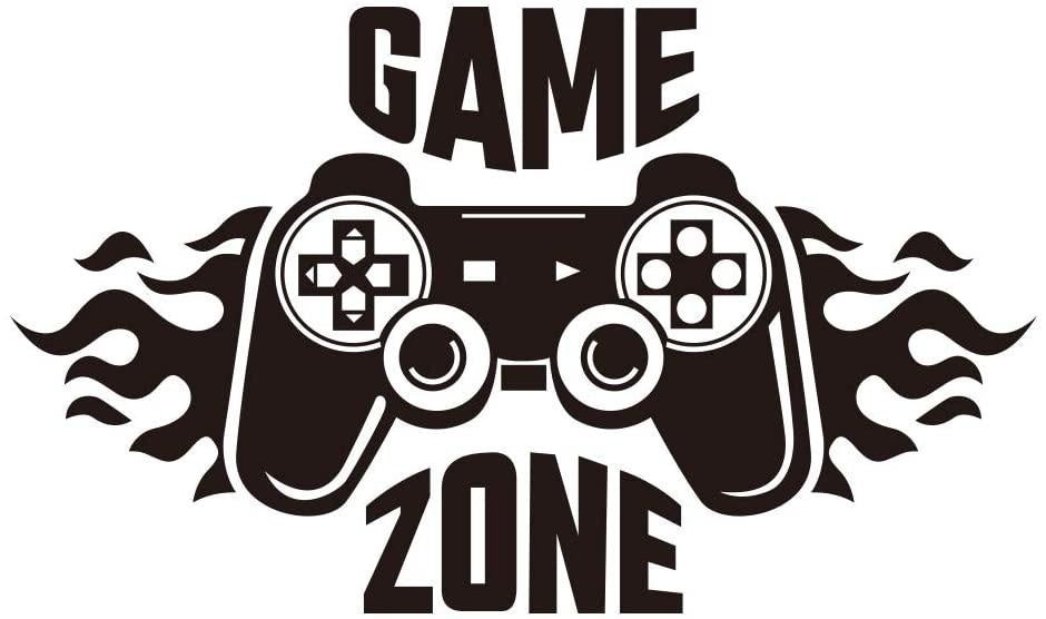 Game Zone Wall Decals, Gamer Controller Wall Stickers, Removable Art Vinyl Decor for for Boys Room Home Playroom Bedroom Walls Background Decoration