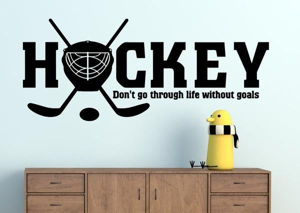 Sports Ice Hockey Wall Decal Living Room  Room Decor Vinyl Carving Wall Decal Sticker for Home Window Decoration