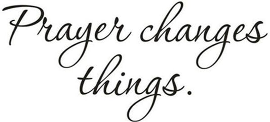 Prayer Changes Things Inspirational Religious Quote Vinyl Inspired Wall Decal Sticker Living Room Vinyl Lettering Removable Decal For Home Window Decoration