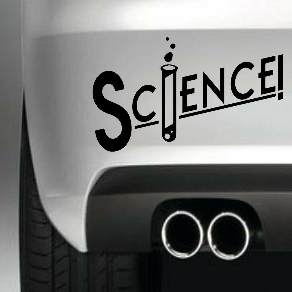 Science Experiment Vinyl Sticker Decal for Car Truck Window Bumper Black