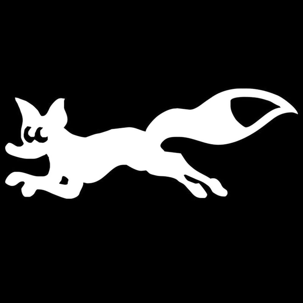 Running Fox Animal Vinyl Sticker Decal for Car Truck Window Bumper White