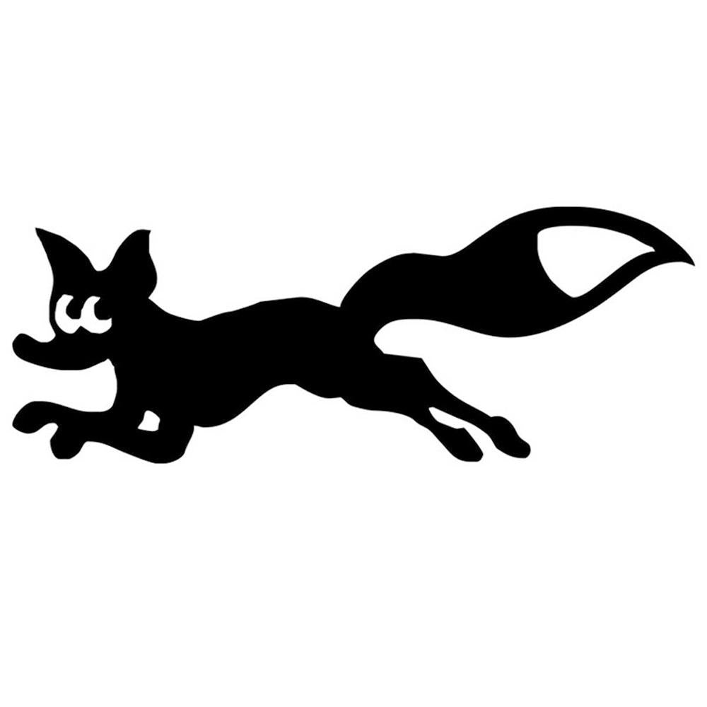 Running Fox Animal Vinyl Sticker Decal for Car Truck Window Bumper Black