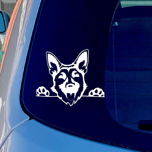 German Shepherd Dog Vinyl Sticker Decal for Car Truck Window Bumper White