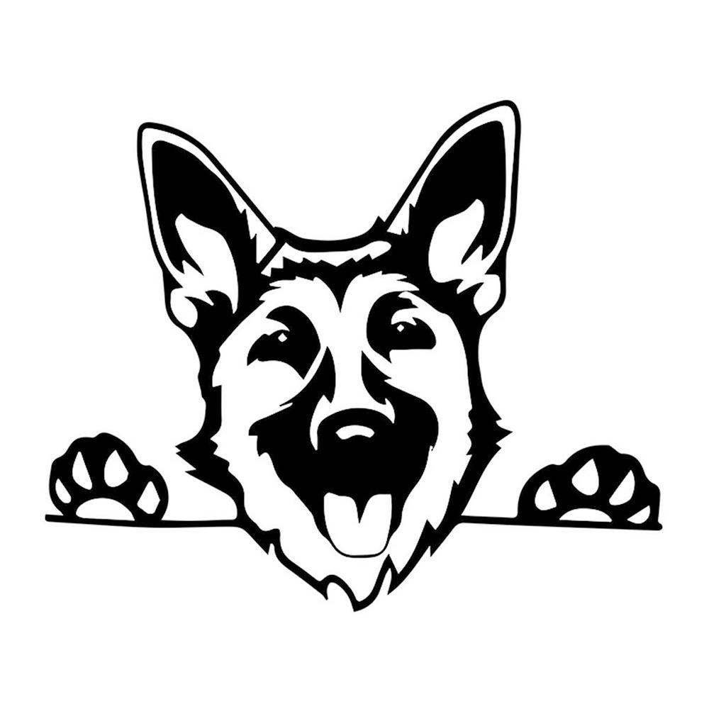 German Shepherd Dog Vinyl Sticker Decal for Car Truck Window Bumper Black