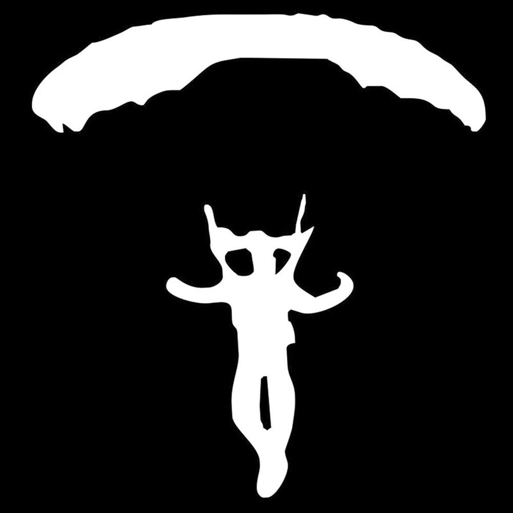 Skydiving Person Sports Animal Vinyl Sticker Decal for Car Truck Window Bumper White