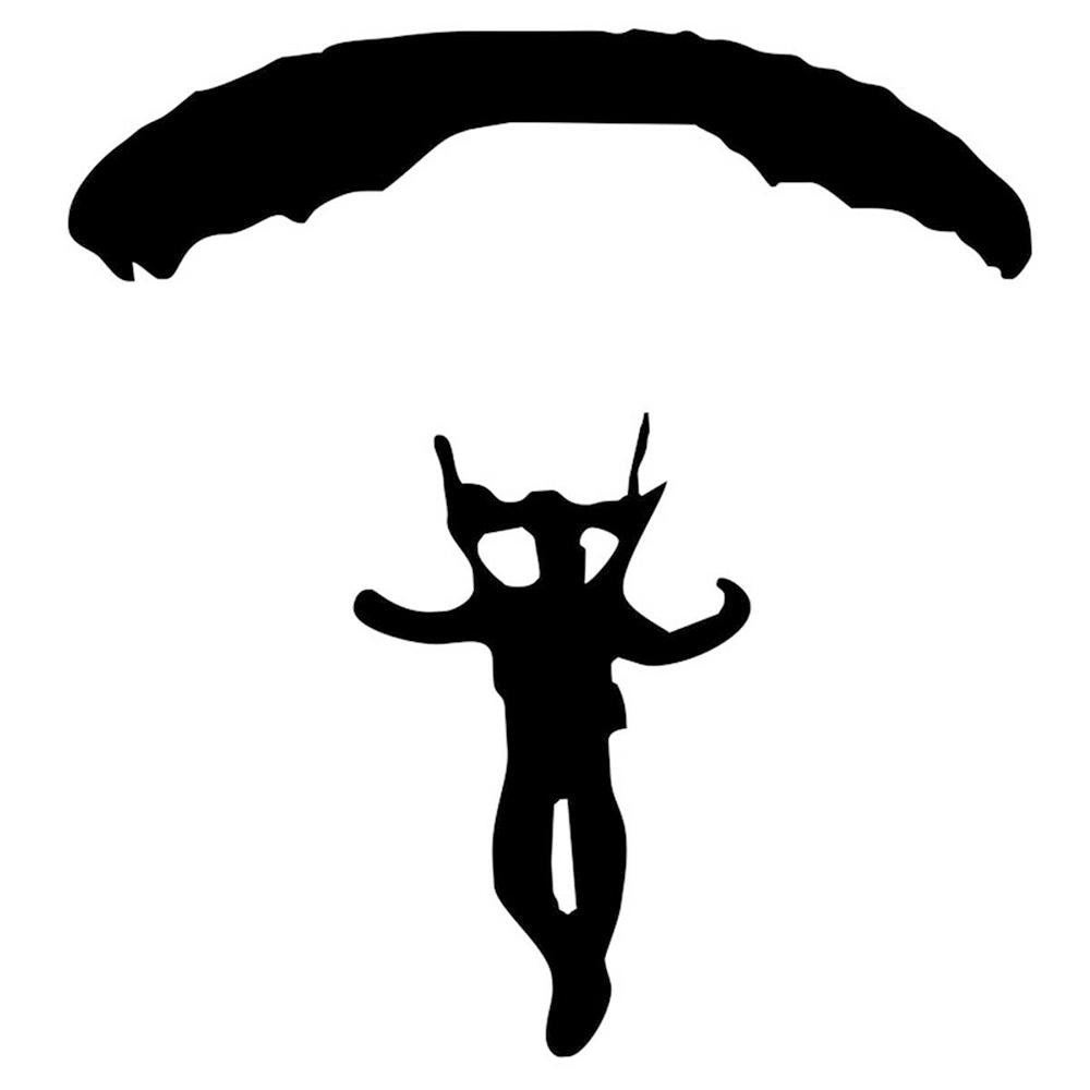 Skydiving Person Sports Animal Vinyl Sticker Decal for Car Truck Window Bumper Black