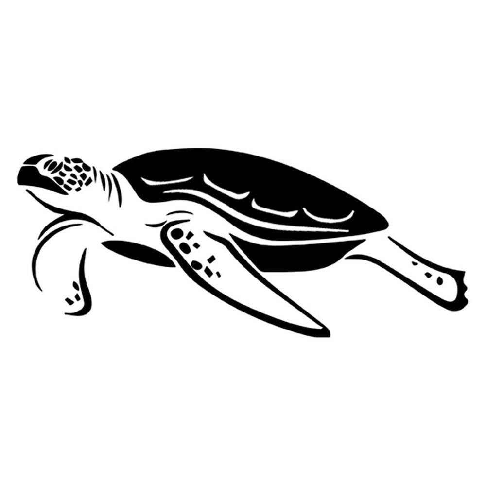 Sea Turtle Marine Animal Vinyl Sticker Decal for Car Truck Window Bumper Black