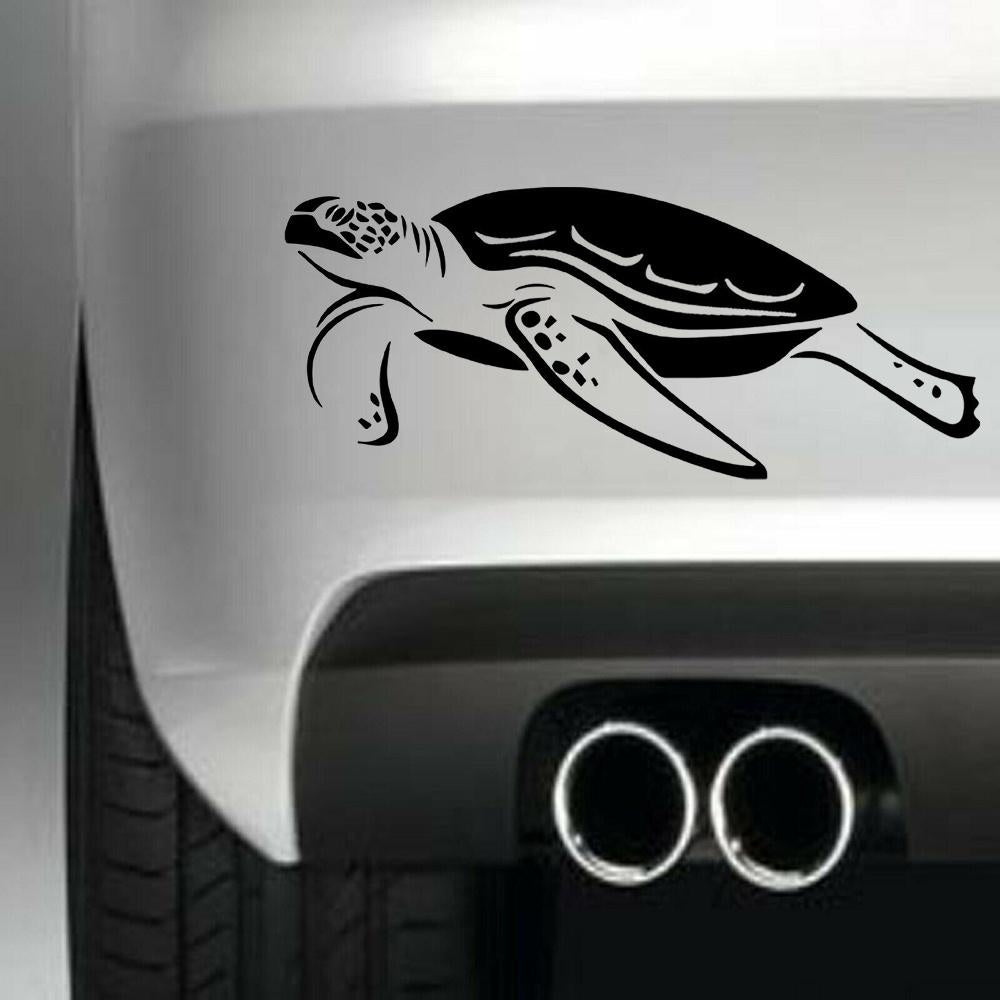 Sea Turtle Marine Animal Vinyl Sticker Decal for Car Truck Window Bumper Black