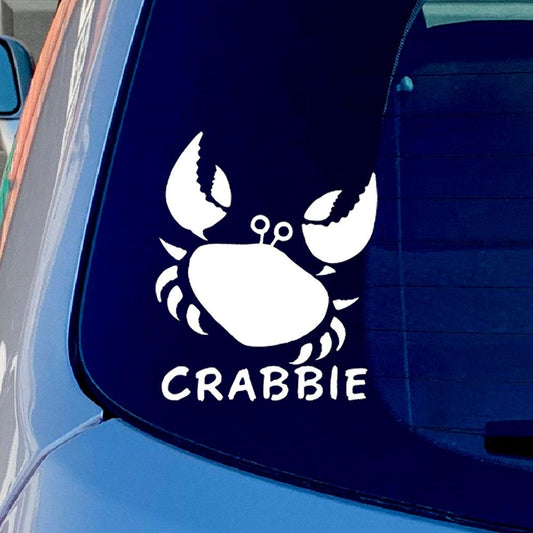 Sea Crabs Vinyl Sticker Decal for Car Truck Window Bumper White