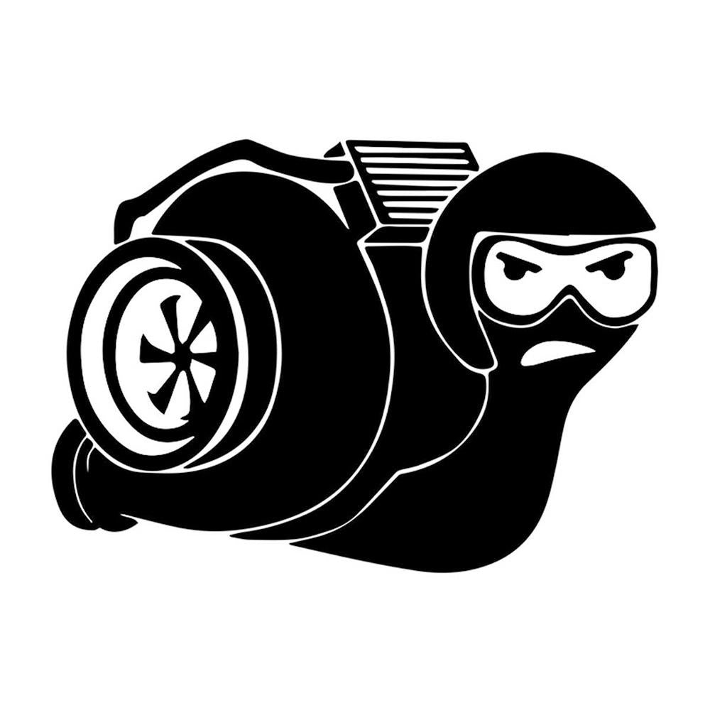 Racing Turbo Snail Vinyl Sticker Decal for Car Truck Window Bumper Black