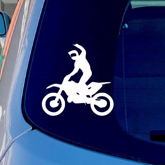 Motor Racing Sports Vinyl Sticker Decal for Car Truck Window Bumper White