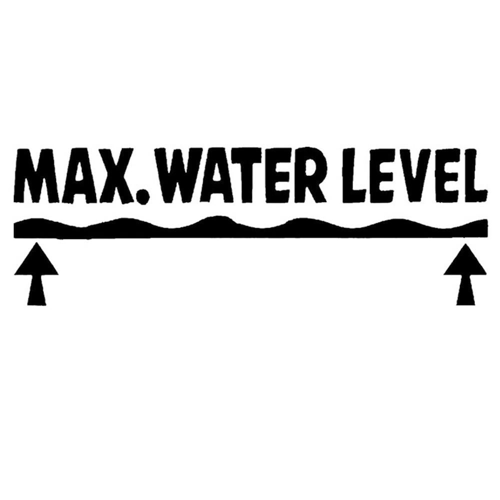 MAX.WATER LEVEL Vinyl Sticker Decal for Car Truck Window Bumper Black