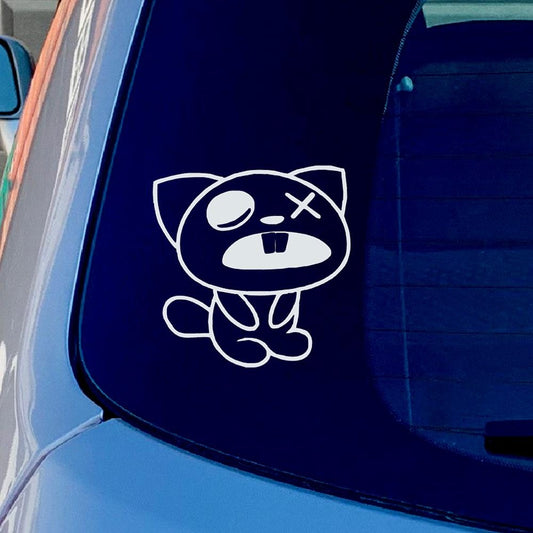 Lovely Cat Vinyl Sticker Decal for Car Truck Window Bumper White