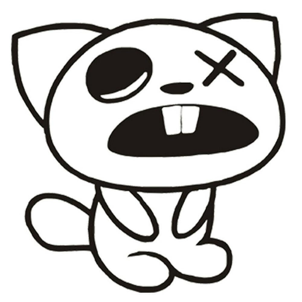 Lovely Cat Vinyl Sticker Decal for Car Truck Window Bumper Black