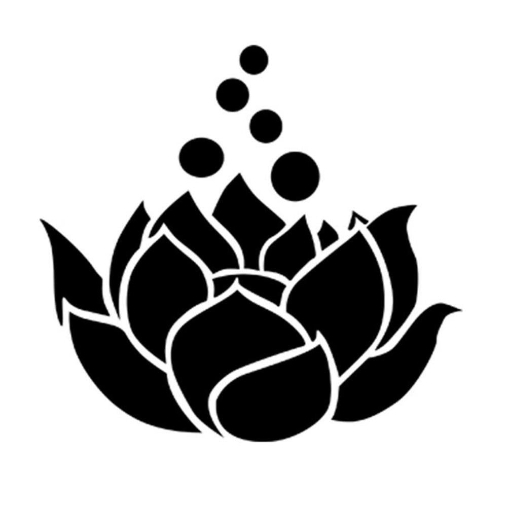 Lotus Flower Vinyl Sticker Decal for Car Truck Window Bumper Black