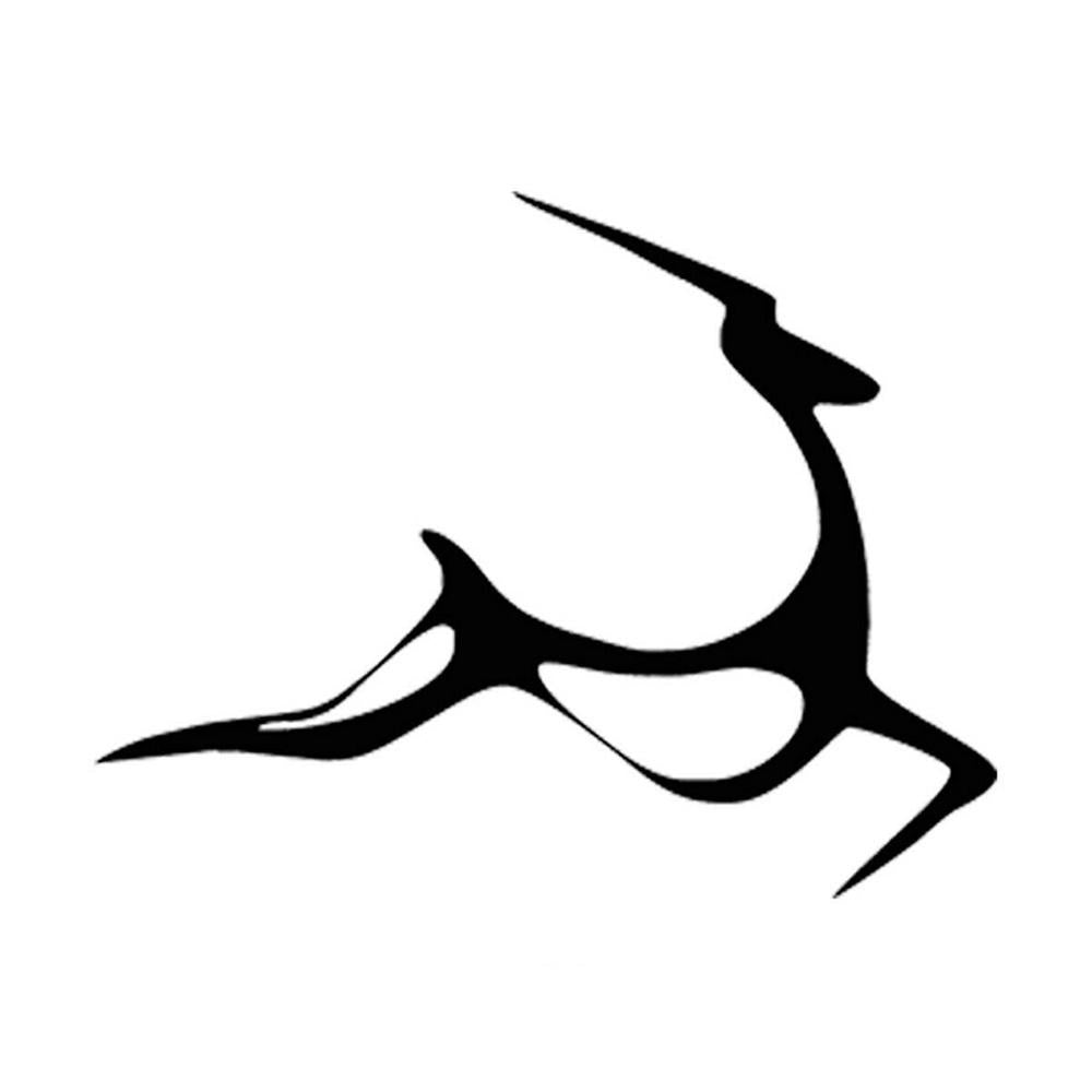 Jumping Slim Gazelle Vinyl Sticker Decal for Car Truck Window Bumper Black