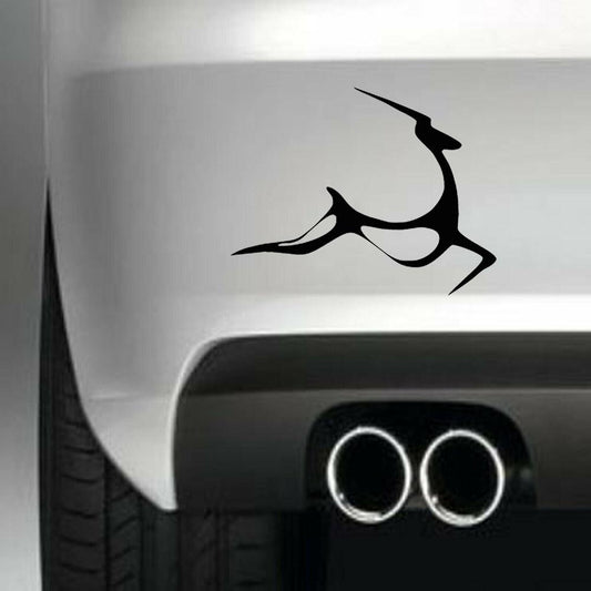 Jumping Slim Gazelle Vinyl Sticker Decal for Car Truck Window Bumper Black