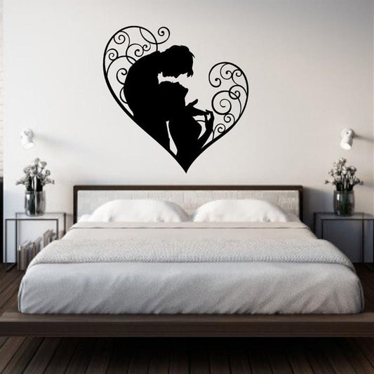 Sweet Couple In Heart Wall Decal Home Art Decoration Window Stickers Car Accessories 6 Colors