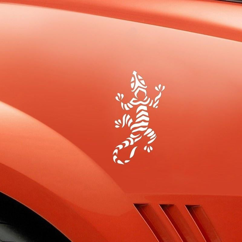 11.4CM*14.4CM Gecko Lizard Fashion Design Car Sticker Interesting Car Styling Decals 6 Colors