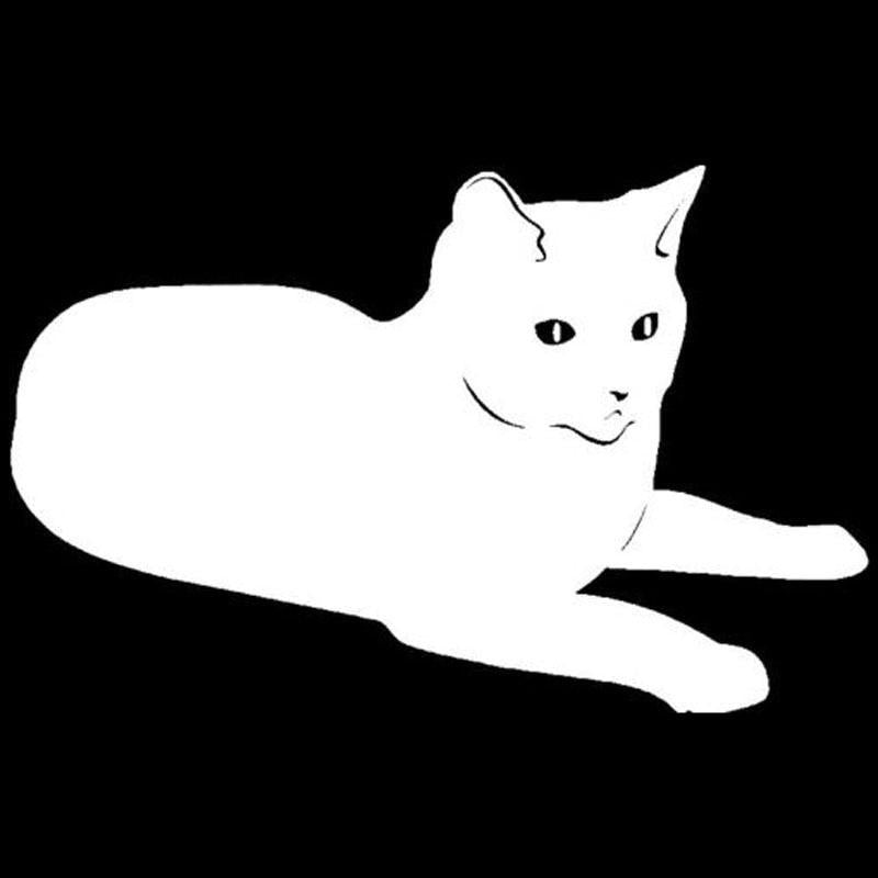14.1*9CM Pet Cat Scratch Cover Car Decorative Decals Cute Cartoon Car Sticker Accessories Black/Silver C6-0360