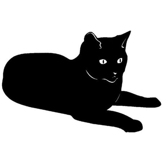 14.1*9CM Pet Cat Scratch Cover Car Decorative Decals Cute Cartoon Car Sticker Accessories Black/Silver C6-0360