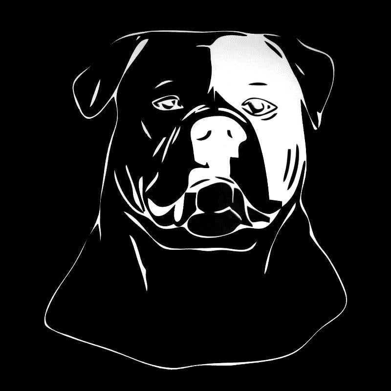 11.7*13.2CM Bulldog American Window Decals Car Styling Funny Animal Cartoon Decorative Stickers C6-1461