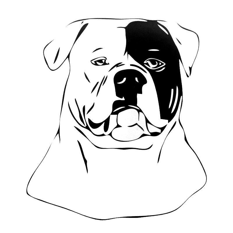 11.7*13.2CM Bulldog American Window Decals Car Styling Funny Animal Cartoon Decorative Stickers C6-1461
