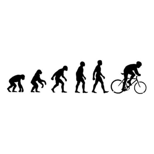 19.3*4.6CM Personality Human Evolution Cycling Car Stickers Waterproof  Vinyl Decals Black/Silver  C7-0268