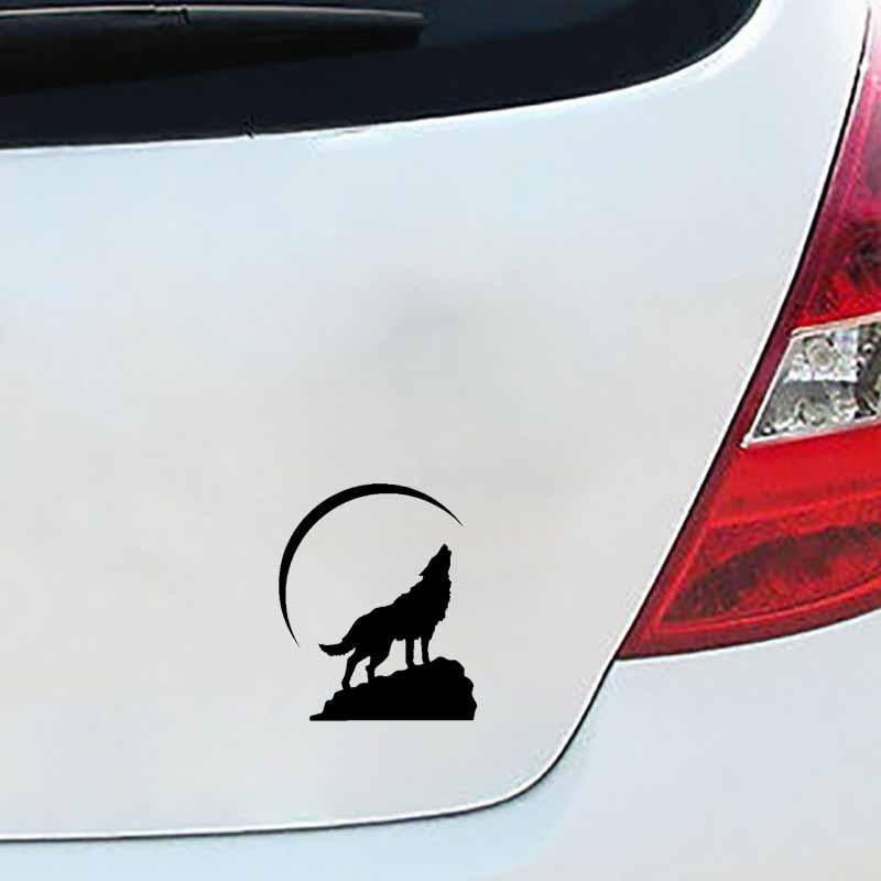 10.7CM*12.7CM WOLF ON ROCK Vinyl Black Silver Motorcycle Car Sticker Decals C13-000520