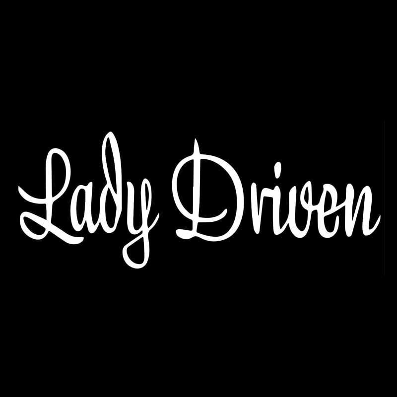 12.5CM*4.8CM Lady Driven Drive Stick Decal  Vinyl Funny Car Sticker Black/Silver C10-01839