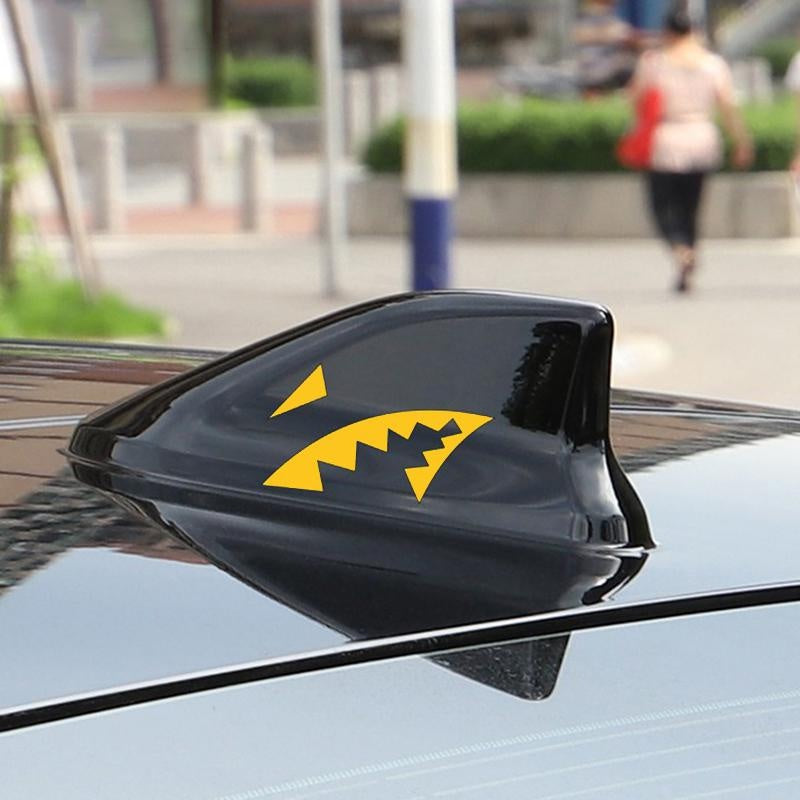 Shark Fin Antenna Car Sticker Shark Mouth Vinyl Decal