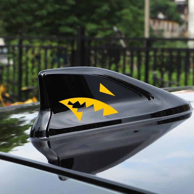 Shark Fin Antenna Car Sticker Shark Mouth Vinyl Decal
