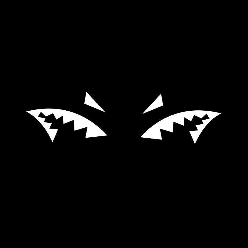 Shark Fin Antenna Car Sticker Shark Mouth Vinyl Decal