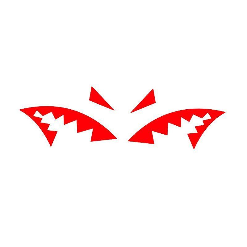 Shark Fin Antenna Car Sticker Shark Mouth Vinyl Decal