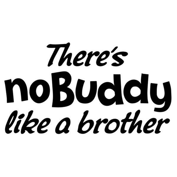 There's No Buddy Like a Brother Cute Adorable  Room Brother Decals Vinyl Wall Decal Sticker Art for  Room Living Room Vinyl Carving Wall Decal Sticker for Home Window Decoration